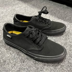 Vans Authentic Canvas Skate Shoes Off The Wall Women’s Low Top Size 6.5 Black
